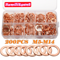 400PCS Copper Gasket M5-M14 Sealing Solid Gasket Washer Sump Plug Oil For Boat Crush Flat Seal Ring Tool Hardware Accessories