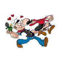 ชิ้นรถสำหรับ Popeye และ Olive Oyl Kiss DIY ดีคอลสำหรับจักรยานยนต์หน้าต่างไวนิลกันชนการ์ตูนกันน้ำ13Cm X 8.6Cm