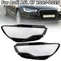 ปกสำหรับ Audi เลนส์ไฟหน้าหน้ารถ A6L C7 2012-2015ที่ครอบไฟหน้ารถยนต์ที่ครอบโคมไฟแก้วที่คลุมหลอดไฟไฟฉายคาดศีรษะ