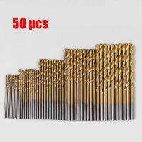 HSS  50Pcs Twist Drill Titanium Coated Drills Bits High Speed Steel twist drill bit set High Quality Power 1/1.5/2/2.5/3mm Drills Drivers