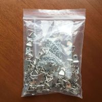 100pcs D Ring Hanging Picture Frame Strap Hanger Hooks Oil Painting Mirror Hanger with 100 Screws D0AC