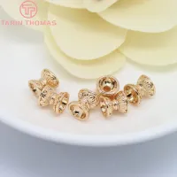 【YF】✁  (3175)10PCS 7x7MM Gold Color Plated Side Beads Caps Tassel Diy Jewelry Accessories