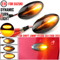 1คู่แบบไดนามิก LED ด้านข้างไฟเลี้ยวไฟสัญญาณ Amber Repeater ไฟรถสำหรับ Suzuki Swift Jimmy Vitara SX4