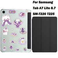 【Aishang electronic】เคส T225ที่ใส่สำหรับซัมซุงแบบตั้งได้,เคสหนัง PU T220 8.7 A7 Lite 2021สำหรับ Samsung A7 Lite 8.7ฝา T220