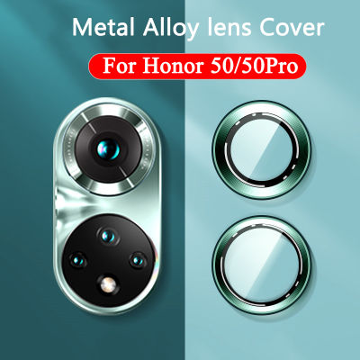 โลหะเลนส์แหวนสำหรับ Honor 50 Pro 60ฝาครอบกล้องเลนส์ป้องกันหน้าจอแก้วสำหรับ Honor50 Pro 50 Pro ฝาปิดเลนส์