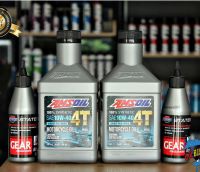 น้ำมันเครื่อง 10W40 AMSOIL สังเคราะห์ 100% จำนวน 2 ขวด + น้ำมันเฟืองท้าย STATES จำนวน 2 ขวด