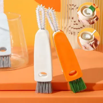 3-in-1 Bottle Cleaning Brush: Sponge, Silicone Bristles, and Nylon Bri