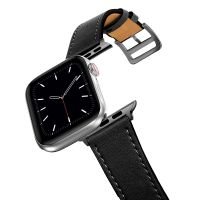 Tur Tunggal Kulit Asli untuk Gelang IWatch Ultra 49Mm Lingkaran Olahraga Bisnis Pada Jam Tangan Pintar Apple Tali SE 40Mm 45 44Mm Seri 87654