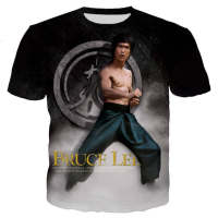 2023 NEW Short Sleeved Casual T-shirt Celebrity Print Bruce Lee Kung Fu Mens Summer T-shirt Oversized T-shirt Fashion Casual Mens Shirt Size：s-5xl