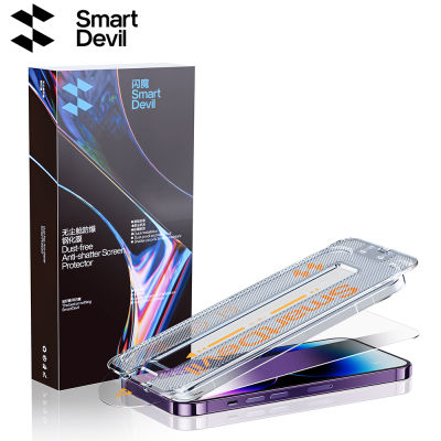 SmartDevil ฟิล์มกระจกเทมเปอร์กันฝุ่นกันฝุ่นแบบใสปกป้องหน้าจอสำหรับสำหรับ iPhone 14 Pro Max 15 Plus 13 Pro Max 14 Plus อุปกรณ์ติดตั้งอย่างรวดเร็ว