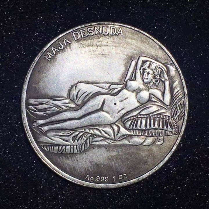 เหรียญที่ระลึก-vinci-คอลเลกชัน-majraine-desnuda-เหรียญสะสมเหรียญยูเครนโบราณงานหัตถกรรมเครื่องเงิน