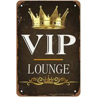 VIP Lounge ป้ายโลหะดีบุกอลูมิเนียมสำหรับบาร์,คาเฟ่,บ้าน,ผับ,โรงรถ,ห้องน้ำ,ประตูโรงแรม Wall Decor Art