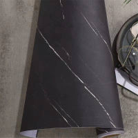 [hot]60/80cm Width Matte Black Marble Wallpaper Contact Paper Oil-proof Wall Sticker PVC Self Adhesive Kitchen Countertop Home Design