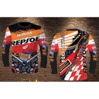 honda longsleeve3d ระเหิด repsol jersey พิมพ์เจอร์ซีย์ full ระเหิดเสื้อยืดแขนยาว tctf