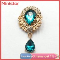 Ministar 28x5เพชรเทียมมม. 1เข็มกลัดรูปหยดน้ำจี้โลหะริบบิ้น DIY อุปกรณ์ตกแต่งในงานแต่งงานประณีต