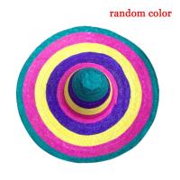 Men Women Fashion Adults Kids Decoration Party Supplies Holiday All Seasons Random Color Outdoor Wide Brim Mexican Style Straw Hats