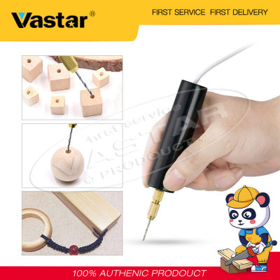 Vastar ขนาดเล็กแบบพกพาสว่านไฟฟ้า Handheld Micro USB เจาะ3Pc Bits DC 5V