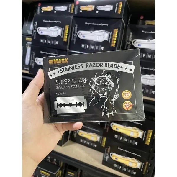 NEW ITEM! 100pcs Wmark Super Sharp Razor Blade Swedish Stainless Razor ...