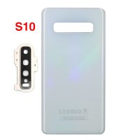 ใหม่สำหรับ Samsung Galaxy S10 / S10 Plus ฝาครอบแบตเตอรี่ G975 G973หน้าจอโทรศัพท์ S10E ปลอกหุ้มช่องหลังเคสเลนส์กล้องถ่ายรูปเปลี่ยนอะไหล่