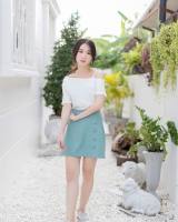 Mina Closet : กระโปรงทรงเอ รุ่น Classic Button Skirt มี 7 สี