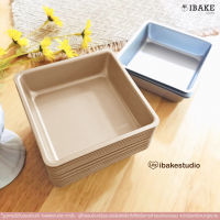 IBakeStudio ถาดอบทองเทฟลอน พิมพ์ขนมสี่เหลี่ยม 4 นิ้ว ขนาดเล็กพร้อมส่ง