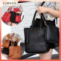 VJMHGS 4Pcs/set ผู้หญิงผู้หญิงผู้หญิง แบบพกพาได้ ความจุสูงมาก กระเป๋าสะพายไหล่แบบสั้น กระเป๋าถือแบบถือ กระเป๋า Crossbody กระเป๋าสตางค์กระเป๋าเงิน