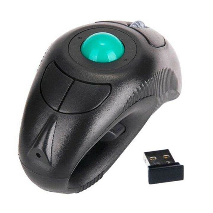 2.4G Wireless Air Mouse Ergonomic Trackball Handheld Finger USB Mouse