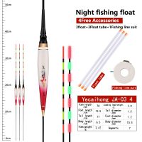 ๑●♟ 3PCS Electric Fishing Floats 3 Float Tubes 1 Line Set Night Buoy Fresh Water Buoy Luminous Nano Boya Fishing Tackle Accessories