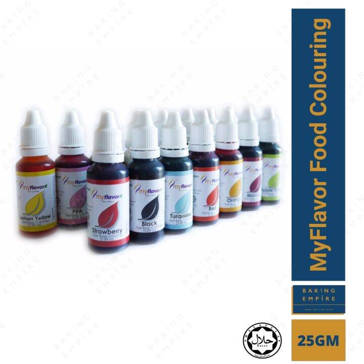 MyFlavor FOOD COLOURING (Gel Based) 25ml Lazada