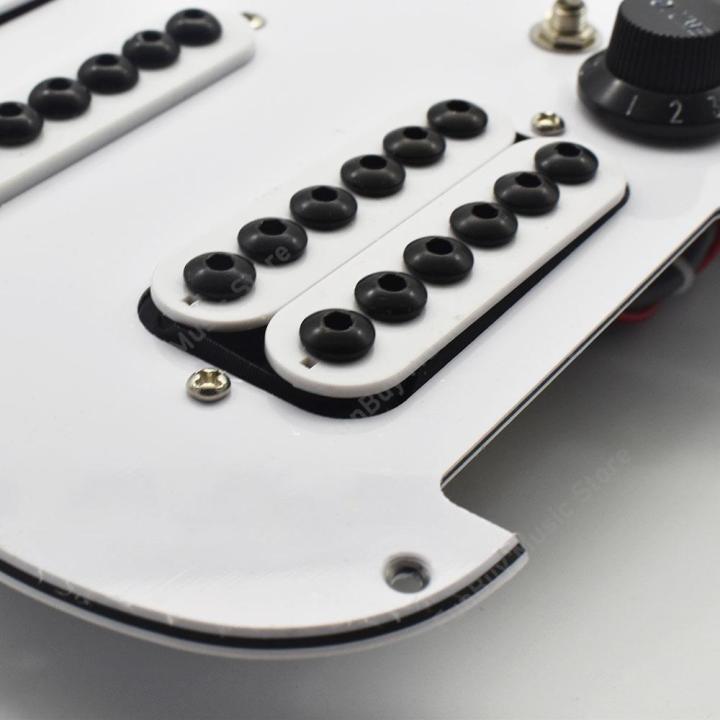 electric-guitar-pickup-hsh-coil-electric-guitar-pickguard-big-umbrella-adjusting-screw-prewired-scratchplate-assembly-white