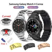 ☾☑☞ ไม่มีช่องว่างสำหรับ Samsung Galaxy Watch 4 Classic 46mm 42mm Watch4 44mm 40mm Wrist Band Curved End Metal Bracelet