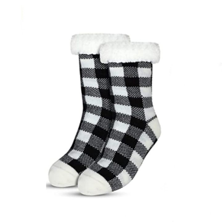 ถุงเท้าสเก็ตบอร์ดรักษาความอบอุ่นผู้หญิงพื้นถุงเท้าบวกกำมะหยี่หนาถุงเท้ากันหิมะ