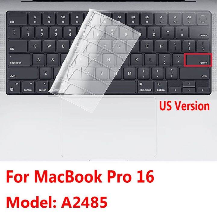 ultra-thin-tpu-keyboard-cover-dustproof-waterproof-laptop-protective-film-for-macbook-pro-14-16-inch-m1-max-2021-a2442-a2485-keyboard-accessories