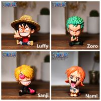 Clever โมเดลฟิกเกอร์ Pvc Luffy Zoro Q เวอร์ชั่น Sanji Nami Usopp Ace ขนาด 10 ซม. สําหรับตกแต่งรถยนต์