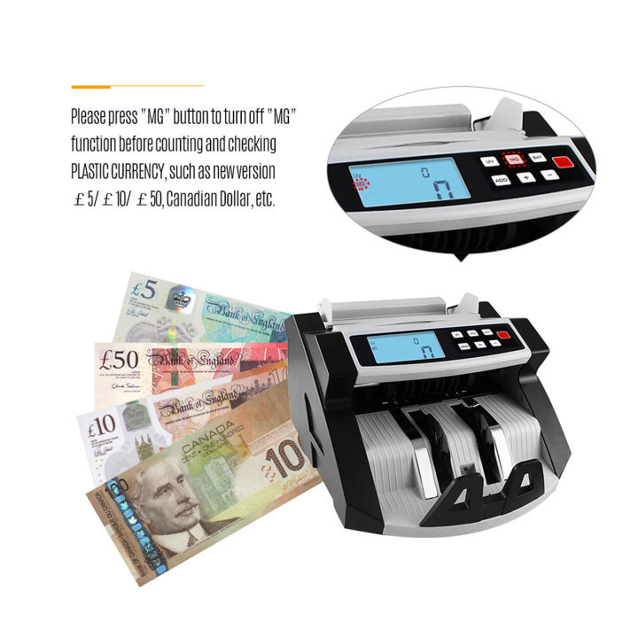 kkmoon-อัตโนมัติหลายสกุลเงินเงินสดธนบัตรเงินบิลเคาน์เตอร์เครื่องนับจอแสดงผล-lcd-ที่มี-uv-mg-เครื่องตรวจจับปลอมสำหรับยูโรสหรัฐดอลลาร์-aud-ปอนด์