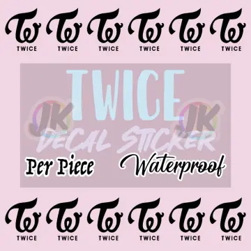 Customize Twice Kpop Sticker, Twice logo sticer, Waterproof Tearproof Vinyl  sticker