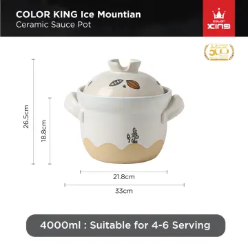 Color King Ceramic Stock Pot 4L