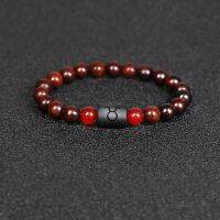 8MM Unisex Twelve Constellation Bracelet Adult Wooden Bead Bracelet