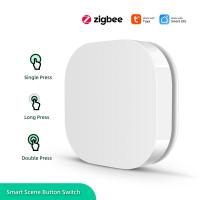 Tuya Smart Zigbee Button Wireless Switch 1 Gang 3 Mode Long Press Dimming Switch Waterproof Work With Smart Life Zigbee Devices