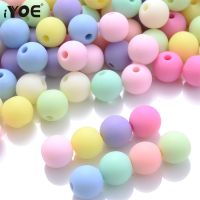 ♛▥ 6/8/10/12/14mm Mix Macaroon Matte Acrylic Spacer Beads Loose Jewelry Round Bead For Making Bracelet Necklace Earring Diy Jewelry