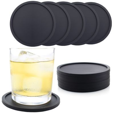 【CC】✇▧  Silicone Non-slip Drinking Coaster Set Holder Cup  Table Placemats Nonslip Coffeee Accessories