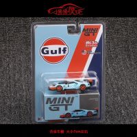 ของเล่นโมเดลของตกแต่งรถโลหะผสมหล่อแบบคอลเล็คชั่น Ford GT GT 1:64 Gulf ขนาดเล็ก