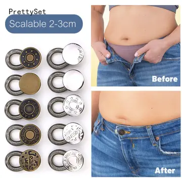 15mm/18mm Pants Extender Buttons Flexible Waist Extenders for Jeans Pants  for Women & Men Pregnancy