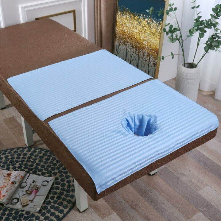 jw-5pcs-bed-sheet-massage-table-cover-bedside-face-hole-soft-polyester-with