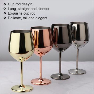 【YF】☢  220/500ml Wine Glass Cocktail Goblet Metal Cup for Bar Restaurant
