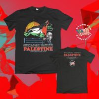 เสื้อยืดผ้าฝ้ายพิมพ์ลายแฟชั่น โดนัทโปรเจคต์ สําหรับ PALESTINE (XS-5XL)