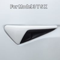 2Pcs For Tesla Model 3 Y X S 2021 2022 Accessories Carbon Fiber ABS Car Side Camera Protection Cover Stickers Styling Decoration