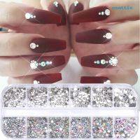 Cp-12 Grids Glitter Flat Berlian Imitasi Campuran Shiny Jewelry Decor 5211059₪✢﹉