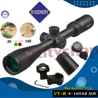 Discovery กล้องโทรทรรศน์ VT-R 3-12x42AOE/4-16x42AOE ซูมซูมสายตา HD ป้องกันการ รับประกันคุณภาพค่ะ) จุดเล็งสีแดงและสีเขียว กันน้ำและกันกระแทก