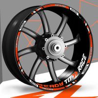 Motorcycle Wheel Sticker Reflective 17″ Rim Decal Accessories Ready to Race For KTM 1190 125RC 390 790 990 890 1290 Super Duke R Decals  Emblems